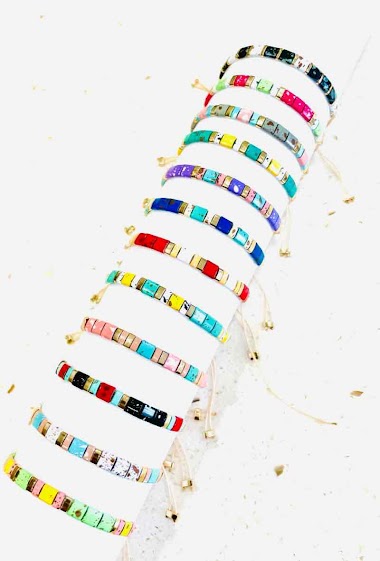Wholesaler MY ACCESSORIES PARIS - Bracelet 12 Mixed Colors