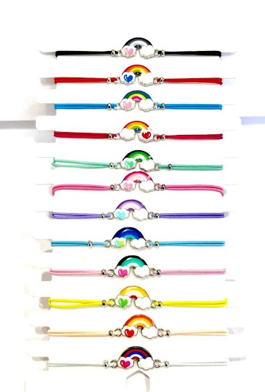 Wholesaler MY ACCESSORIES PARIS - Bracelet rainbow 12 Mixed Colors