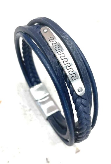 Wholesalers MY ACCESSORIES PARIS - Bracelet leather & stainless