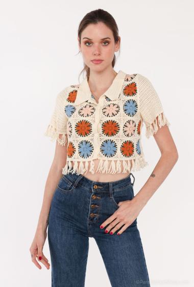Wholesaler My Queen - Crochet lace tank top