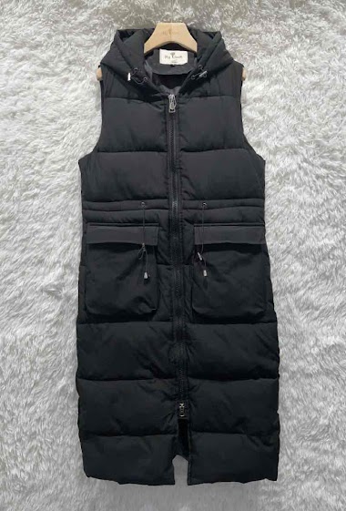 Wholesaler My Queen - Long sleeveless hooded down jacket