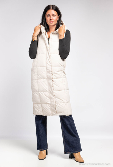 Wholesaler My Queen - Long sleeveless hooded down jacket