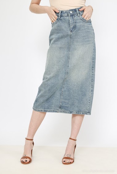Wholesaler My Queen - Long denim skirt