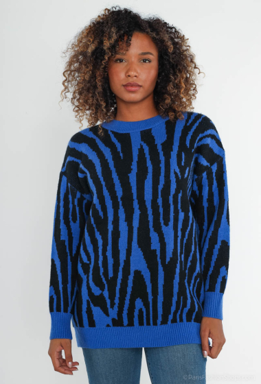 Wholesaler My Queen - Round neck Zebra sweater