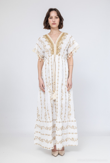 Wholesaler My Queen - Gold embroidery dress