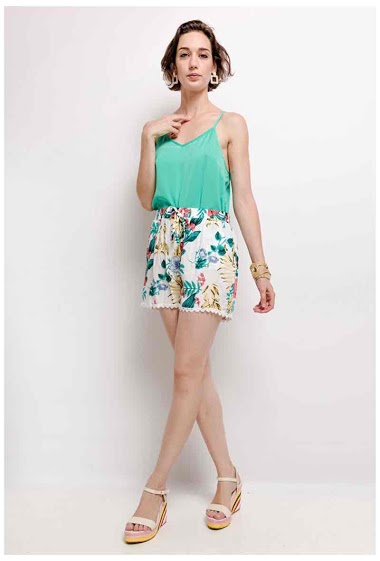 Wholesaler My Queen - printed floral shorts