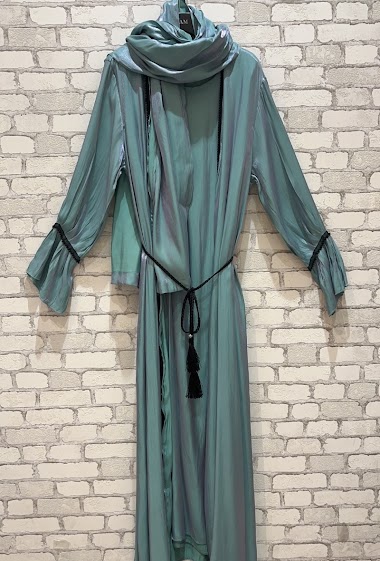 Großhändler My Style - 3-teiliges Set (Kleid, Kimono und Schal mit Gürtel)