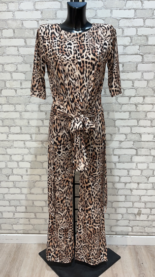 Grossiste My Style - Ensemble pantalons imprimé léopard
