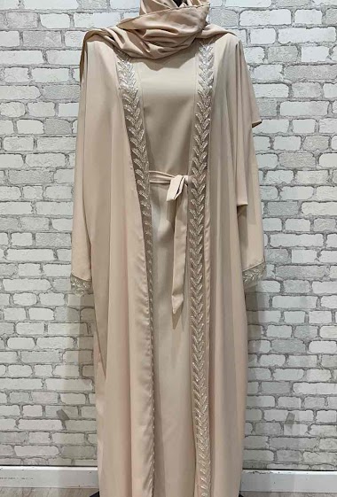 Wholesaler My Style - Dress+kimono set with scarf