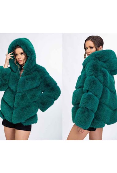 Grossiste My Style - Manteau en fourrure avec capuche