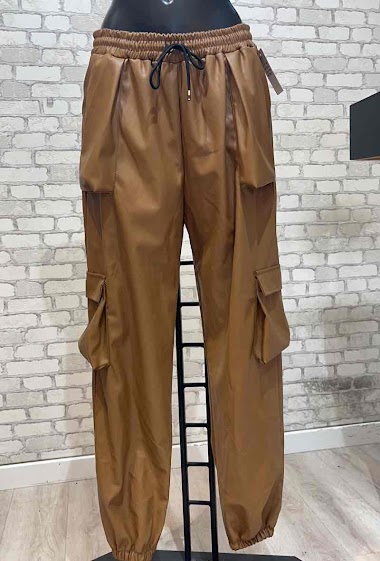 Wholesaler My Style - Faux leather pants