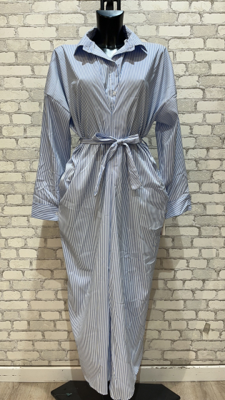 Wholesaler My Style - Striped shirt dress