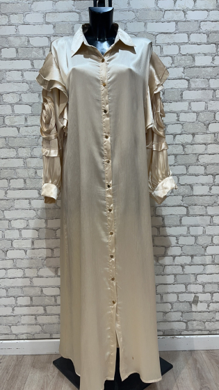 Großhändler My Style - Hemdblusenkleid aus Satin