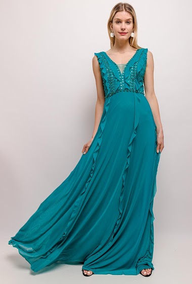 Wholesaler My Style - Evening dress with ruffles