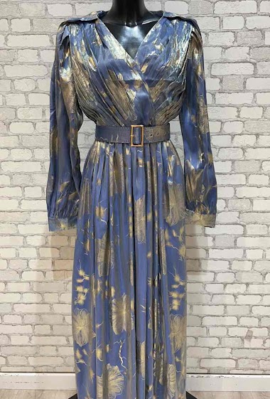 Wholesaler My Style - Printed dress with belt