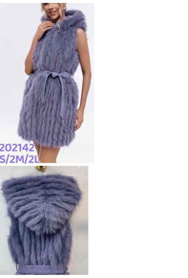 Wholesaler My Style - Sleeveless fur jacket