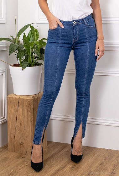 Wholesaler MyBestiny - Skinny jeans with slits