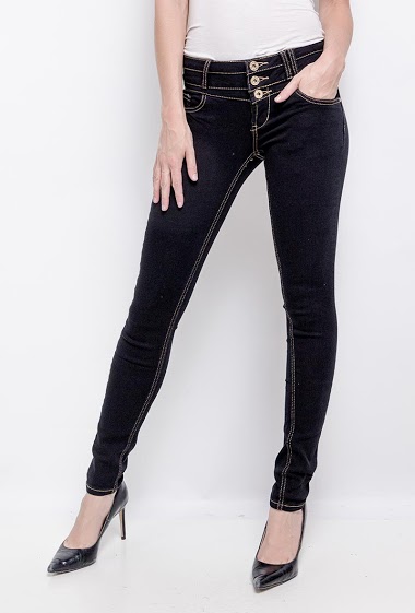 Großhändler Girl Vivi - Jeans mit Knöpfen
