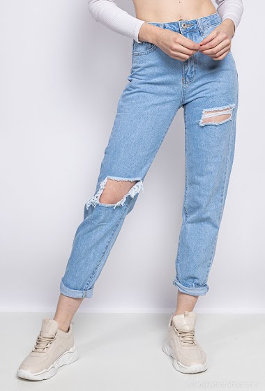 Wholesaler MyBestiny - Ripped boyfriend jeans