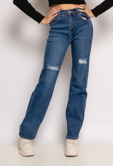 Wholesaler MyBestiny - Ripped straight jeans