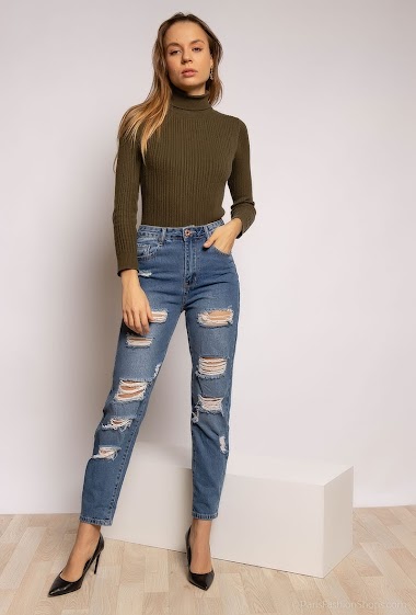 Wholesaler MyBestiny - Ripped mom jeans