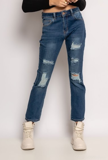 Großhändler MyBestiny - Ripped flared jeans