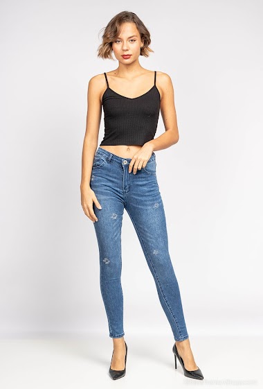 Großhändler MyBestiny - Skinny jeans with strass