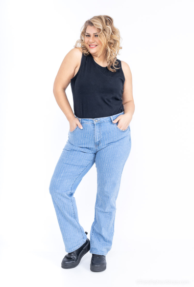 Wholesaler MyBestiny - Slim Jeans with Rhinestones