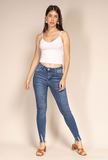 Großhändler MyBestiny - Skinny jeans with raw edges
