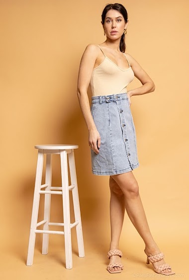 Wholesaler R.Jonaco - Buttoned denim skirt