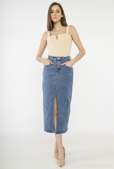 Grossiste MyBestiny - Jupe  long en jeans