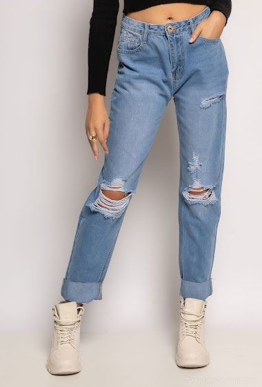 Großhändler MyBestiny - Ripped mom jeans