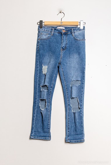 Wholesaler MyBestiny - Cropped ripped pants