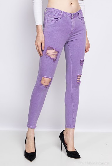 Wholesaler MyBestiny - Ripped skinny pants
