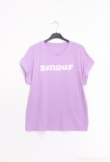 Grossiste Mylee - T-shirt amour brodé
