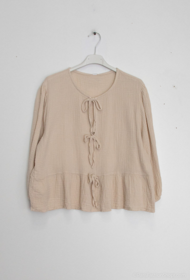 Wholesaler Mylee - Flying cotton gauze blouse with knots