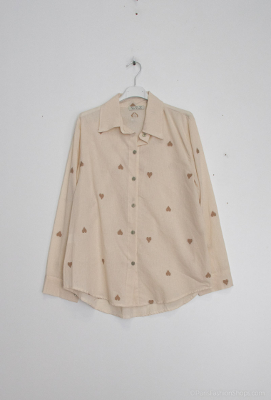 Wholesaler Mylee - hearts woven cotton shirt