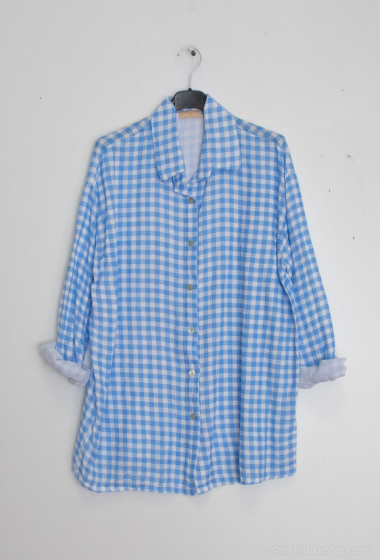 Wholesaler Mylee - Checked printed cotton gauze shirt
