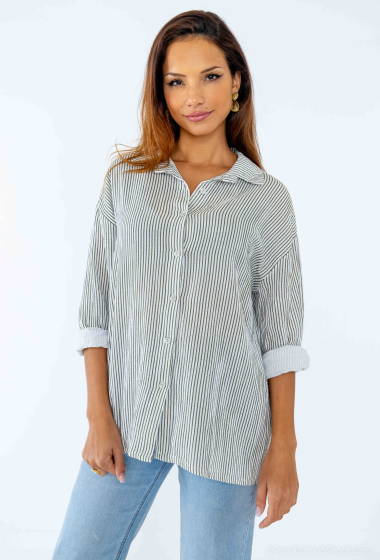 Wholesaler Mylee - Striped cotton gauze shirt