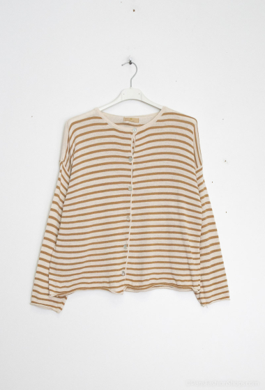 Wholesaler Mylee - Striped vest with buttons