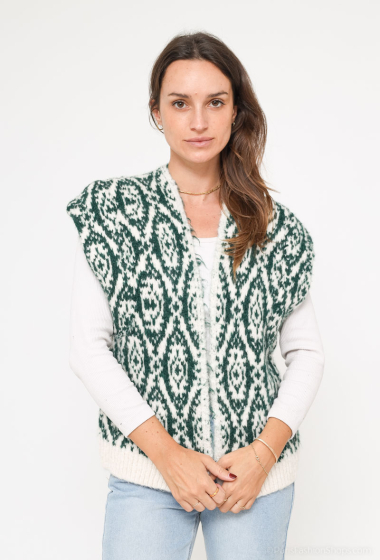 Wholesaler Mylee - Sleeveless vest with jacquard pattern