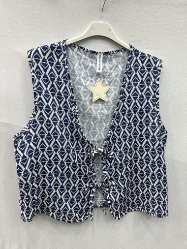 Wholesaler Mylee - Jacquard printed tie top cardigan