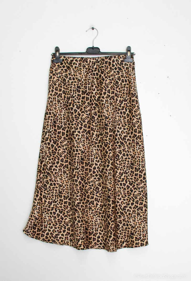 Wholesaler Mylee - Leopard print satin skirt