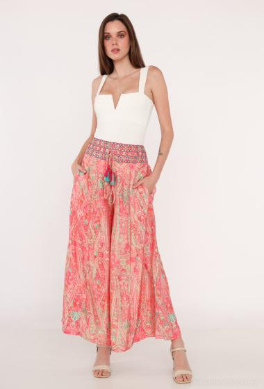 Wholesalers Mylee - Loose pants in vintage silk with lace up