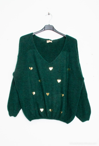 Wholesaler Mylee - Sweater with golden hearts
