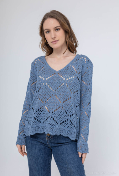Wholesaler Mylee - Openwork cotton sweater