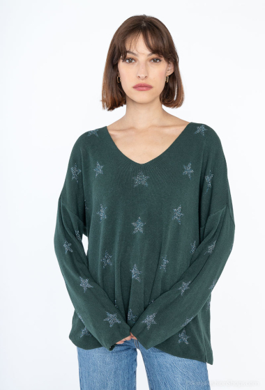 Wholesaler Mylee - Fine knit sweater with lurex stars