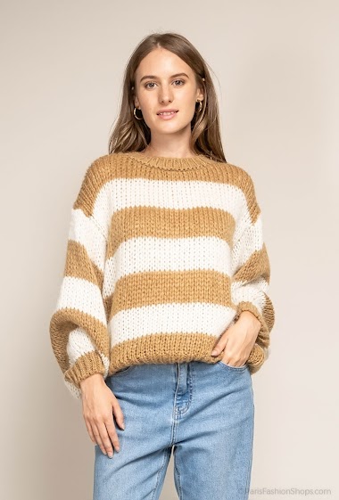 Wholesaler Mylee - Striped mohair wool sweater