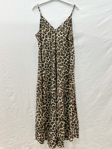 Grossiste Mylee - Robe bretelle imprimée à léopard