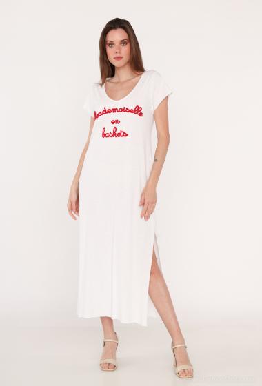Wholesaler Mylee - Mademoiselle cotton dress in sneakers white background